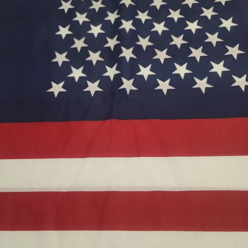 Americana Patriotic FLAG BUNTING BANNER Appx 56 x 53
